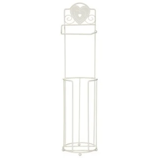 B&M Heart Toilet Roll Caddy - White - Image 2