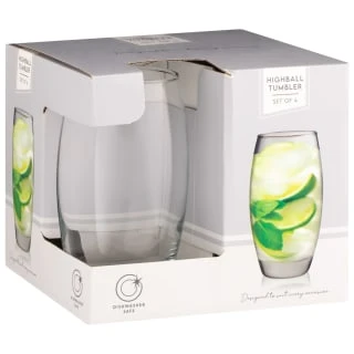 B&M Curved Hiball Glasses 4pk - Image 3