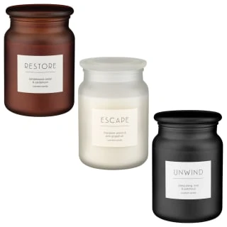 B&M Large Spa Scented Candle - Black - Unwind - Image 4