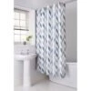 B&M Hookless Print Shower Curtain - Blue