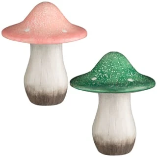 B&M Ceramic Mushroom Ornament - Green - Image 2