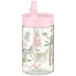 B&M Little Safari Kids Cup With Straw Lid - Pink