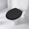 B&M Tongue & Groove Toilet Seat - Black