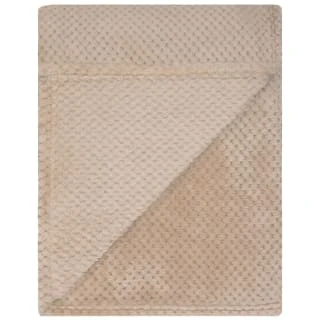 B&M Supersoft Waffle Throw - Stone - Image 2