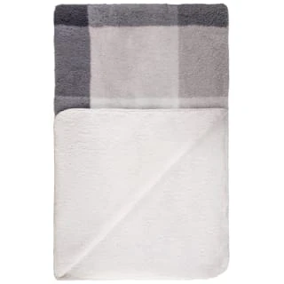 B&M Highland Mono Check Sherpa Doublesided Throw - Image 2