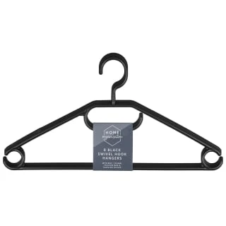 B&M Swivel Hook Hangers 8pk - Black